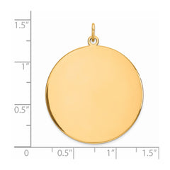 Sterling Silver GP Engraveable Round Polished Disc Charm - 51
