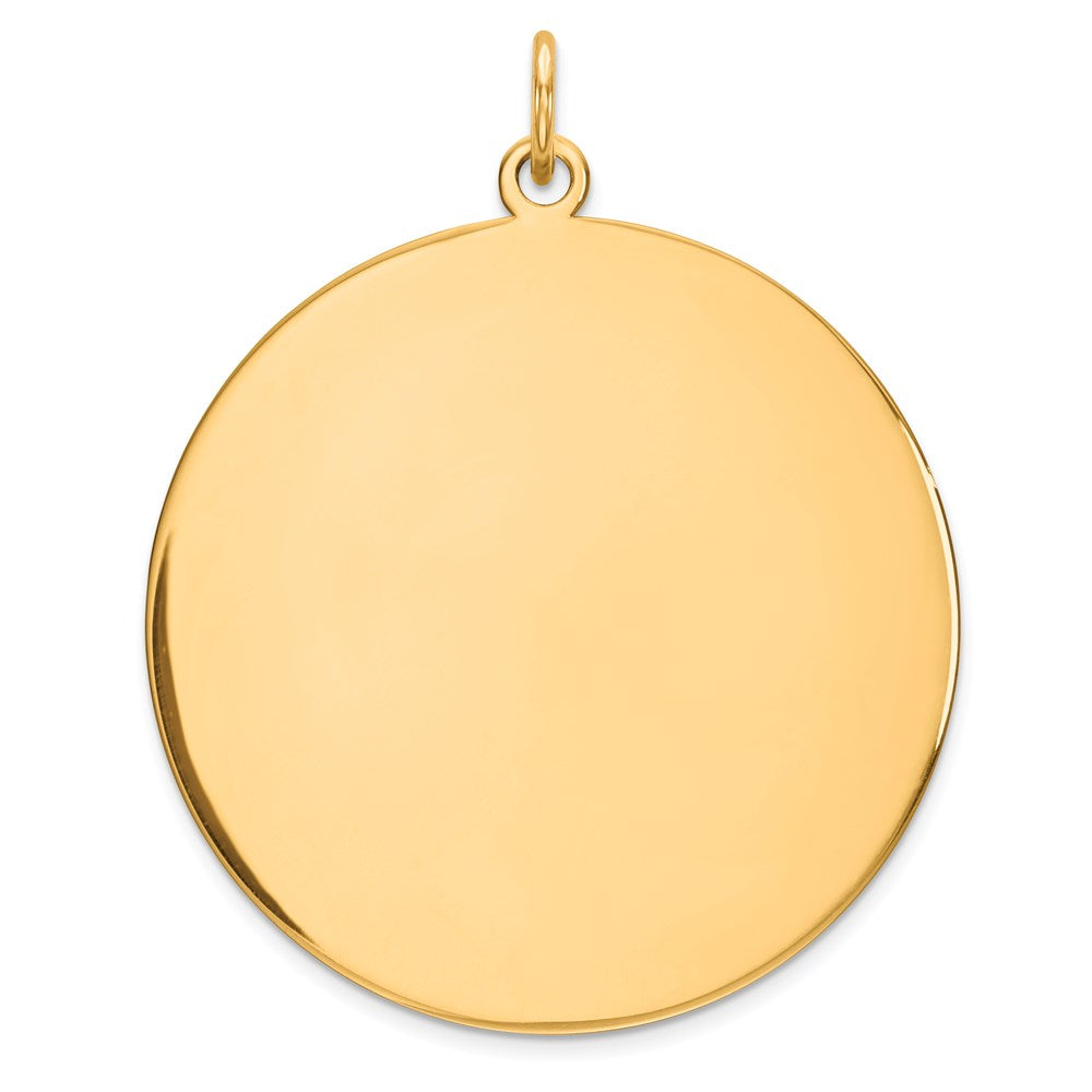 Sterling Silver GP Engraveable Round Polished Disc Charm - 51