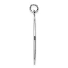 Sterling Silver Rhod-plated Eng. Rnd Polish Front/Satin Back Disc Charm - 51