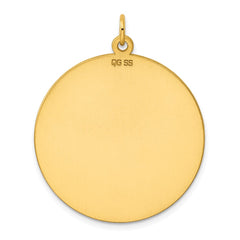 Sterling Silver GP Engraveable Round Polished Disc Charm - 52