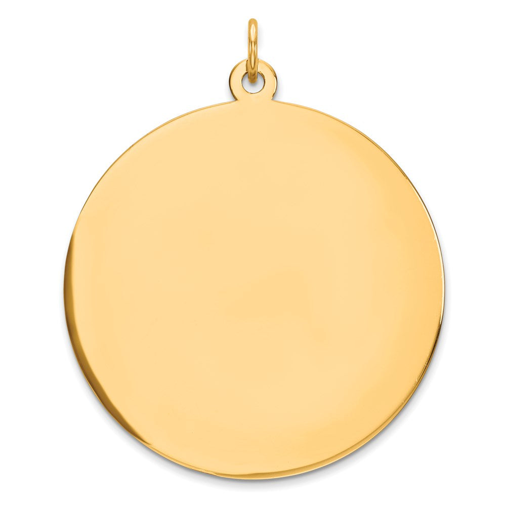 Sterling Silver GP Engraveable Round Polished Disc Charm - 52