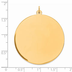 Sterling Silver GP Engraveable Round Polished Disc Charm - 12