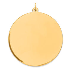 Sterling Silver GP Engraveable Round Polished Disc Charm - 12