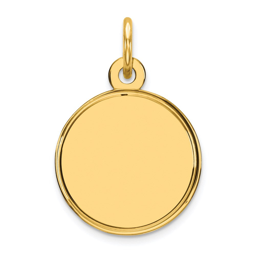 Sterling Silver GP Engraveable Round Polished Disc Charm - 46