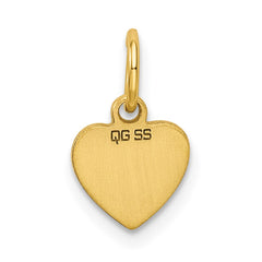 Sterling Silver GP Engraveable Heart Polished Disc Charm - 44
