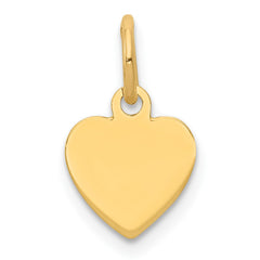 Sterling Silver GP Engraveable Heart Polished Disc Charm - 39