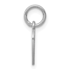 SS Rh-plt Engraveable Heart Polished Front/Satin Back Disc Charm - 20