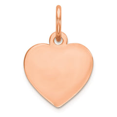 Sterling Silver RG Plated Engraveable Heart Polished Front/Satin Back Disc - 22