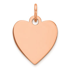 Sterling Silver RG Plated Engraveable Heart Polished Front/Satin Back Disc - 4
