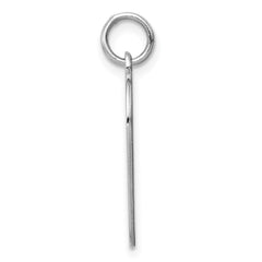 Sterling Silver Rhod-plated Eng. Heart Polish Front/Satin Back Disc Charm - 8