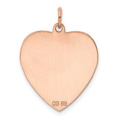 Sterling Silver RG Plated Engraveable Heart Polished Front/Satin Back Disc - 33