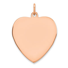 Sterling Silver RG Plated Engraveable Heart Polished Front/Satin Back Disc - 33