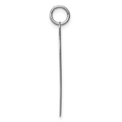 Sterling Silver Rhod-plated Eng. Heart Polish Front/Satin Back Disc Charm - 4