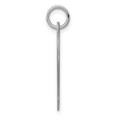 SS Rh-plt Engraveable Heart Polished Front/Satin Back Disc Charm - 7
