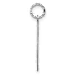 SS Rh-plt Engraveable Round Polished Front/Satin Back Disc Charm - 8
