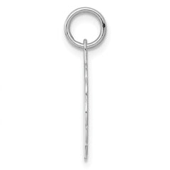 Sterling Silver Rh-plt Engraveable Polished Front/Satin Back Disc Charm - 2