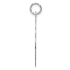 Sterling Silver Rh-plt Engraveable Polished Front/Satin Back Disc Charm - 12