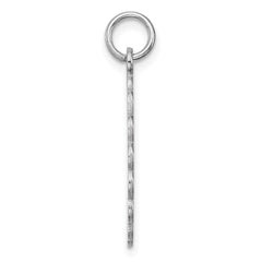 Sterling Silver Rh-plt Engraveable Polished Front/Satin Back Disc Charm - 46