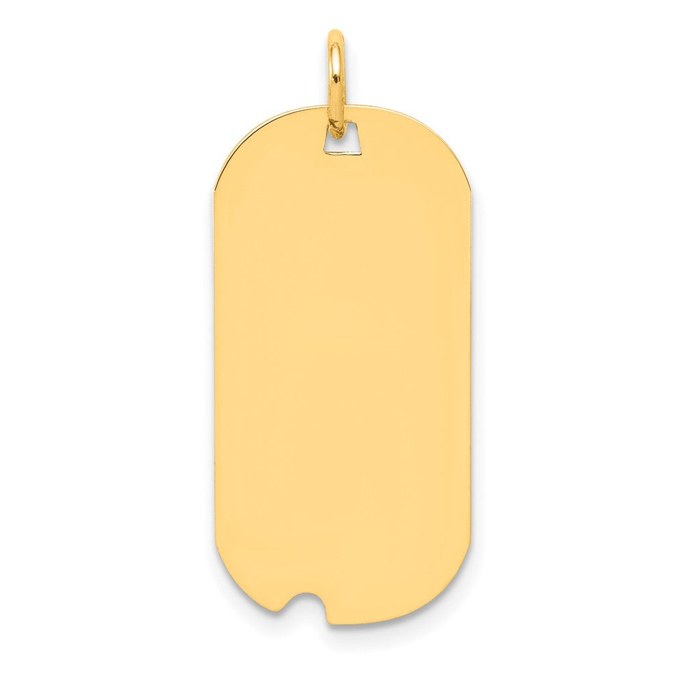 Sterling Silver GP Engraveable Dog Tag Polished Disc Charm - 9