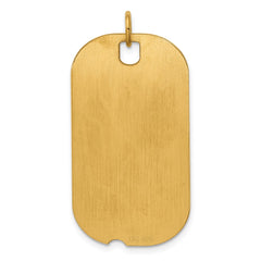 Sterling Silver GP Engraveable Dog Tag Polished Disc Charm - 10