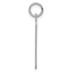 Sterling Silver Rhod.-plated Eng. Rect. Polish Front/Satin Back Disc Charm - 7