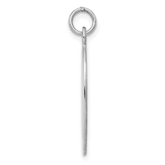 Sterl Silver Rh-plt Engraveable Oval Polished Front/Satin Back Disc Charm - 10