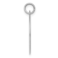 Sterling Silver Rhod-plate Eng. Oval Polish Front/Satin Back Disc Charm - 33
