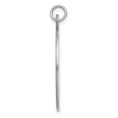 Sterling Silver Rhod-plate Eng. Oval Polish Front/Satin Back Disc Charm - 8