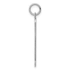 Sterling Silver Rhod-plate Eng. Rect. Polish Front/Satin Back Disc Charm - 6