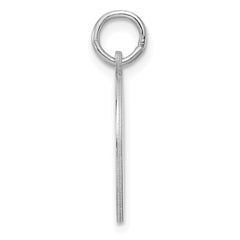 SS Rh-plt Engraveable Round Polished Front/Satin Back Disc Charm - 18