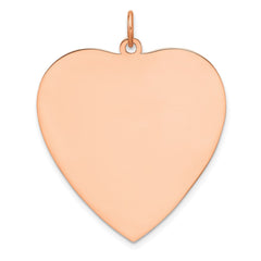 Sterling Silver RG Plated Engraveable Heart Polished Front/Satin Back Disc - 9