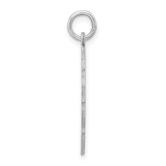 Sterling Silver Rh-plt Engraveable Polished Front/Satin Back Disc Charm - 48