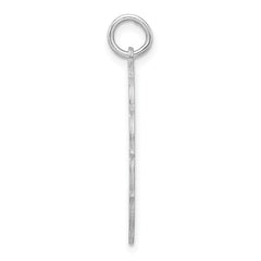 Sterling Silver Rh-plt Engraveable Polished Front/Satin Back Disc Charm - 40