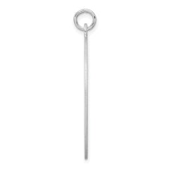 Sterling Silver Rhod-plate Eng. Oval Polish Front/Satin Back Disc Charm - 28