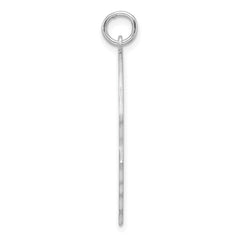 Sterl Silver Rh-plt Engraveable Boy Polished Front/Satin Back Disc Charm - 24