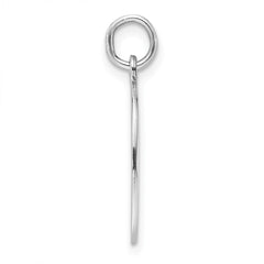 Sterl Silver Rh-plt Engraveable Oval Polished Front/Satin Back Disc Charm - 8