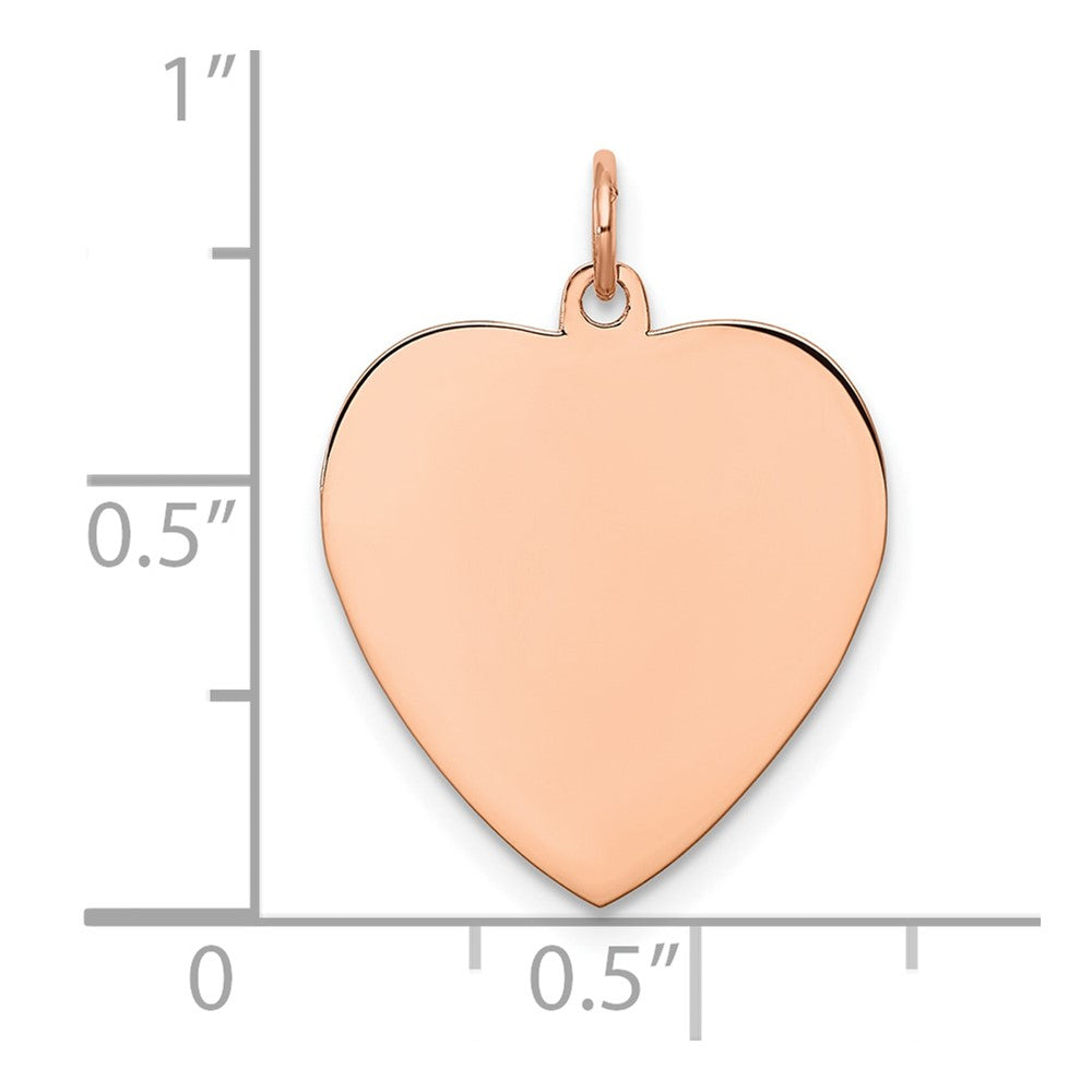 Sterling Silver RG Plated Engraveable Heart Polished Front/Satin Back Disc - 29