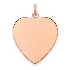 Sterling Silver RG Plated Engraveable Heart Polished Front/Satin Back Disc - 29