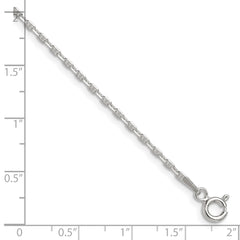 Sterling Silver Polished and D/C 1.75mm Mariner Link Chain - 7