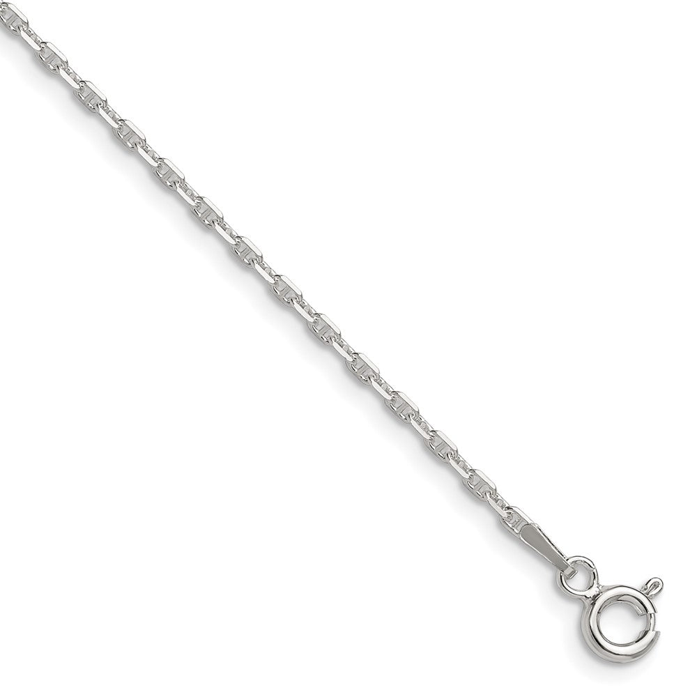Sterling Silver Polished and D/C 1.75mm Mariner Link Chain - 7