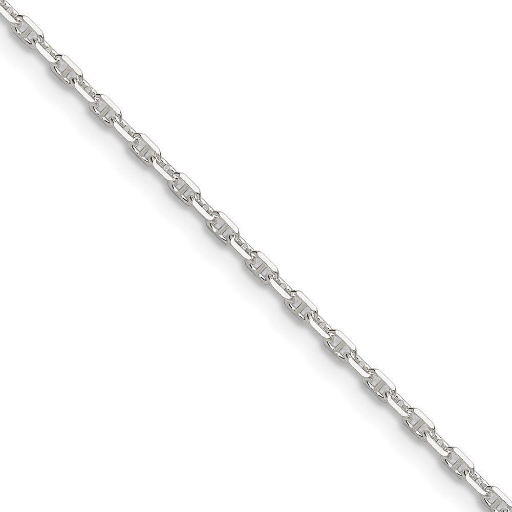 Sterling Silver Polished and D/C 1.75mm Mariner Link Chain - 6