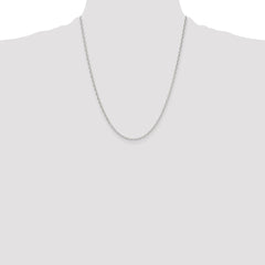 Sterling Silver Polished and D/C 2mm Mariner Link Chain - 7