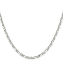 Sterling Silver Polished and D/C 3.75mm Mariner Link Chain - 5