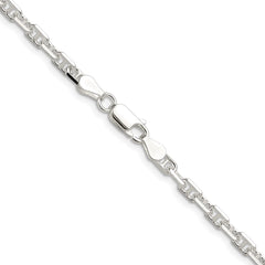 Sterling Silver Polished and D/C 3.75mm Mariner Link Chain - 5