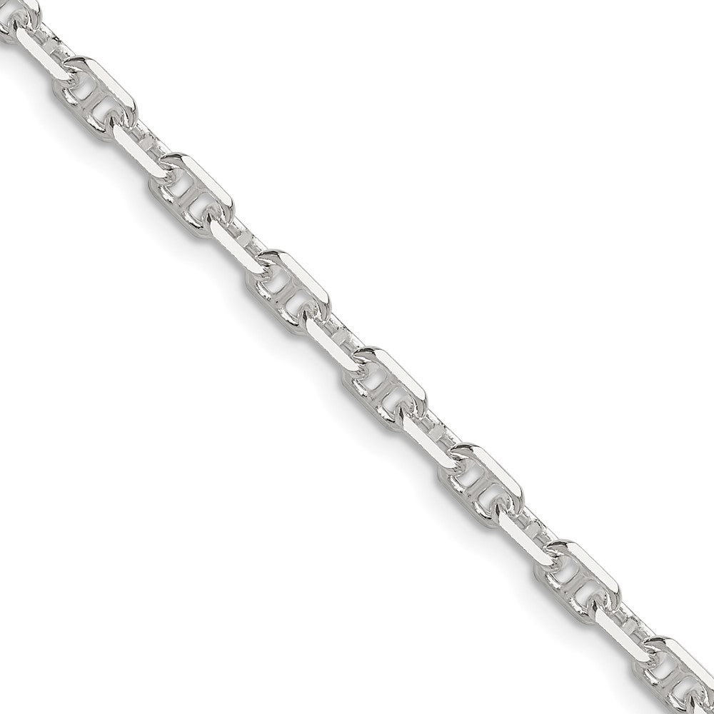 Sterling Silver Polished and D/C 3.75mm Mariner Link Chain - 4