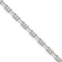 Sterling Silver Polished and D/C 3.75mm Mariner Link Chain - 4
