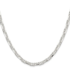 Sterling Silver Polished and D/C 5.5mm Mariner Link Chain - 2