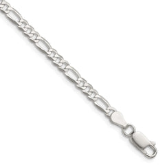 Sterling Silver 4.0mm Lightweight Flat Figaro Chain - 2