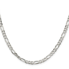 Sterling Silver 4.5mm Lightweight Flat Figaro Chain - 2