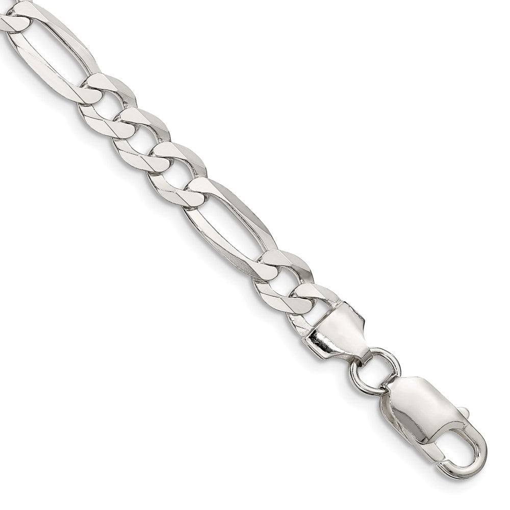 Sterling Silver 7.0mm Lightweight Flat Figaro Chain - 4